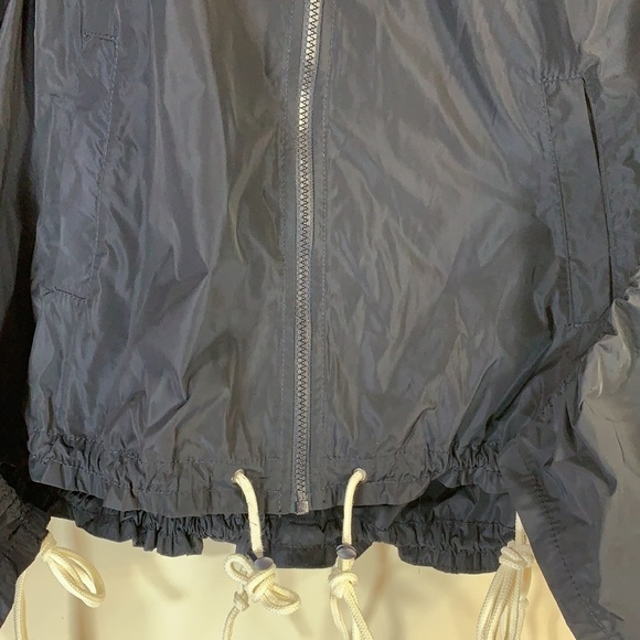 NWOT. Boho ASOS 0 Black Oversized Full Zip Drawstring Jacket. - Picture 5 of 11